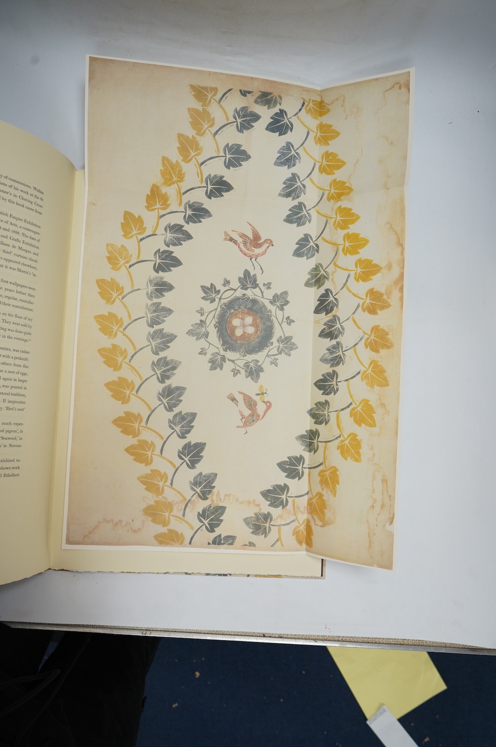 Bawden, Edward and McKitterick, David - Wallpapers, number 8 of 40 copies with 2 additional original full sheets of wallpaper, signed by the author and Bawden, from an overall edition of 120, introduction by Bawden, 7 sp